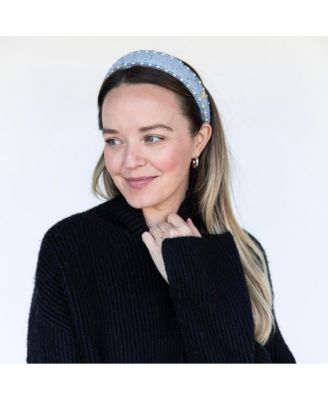 Women's Classic Pearl Headband - Sky Blue