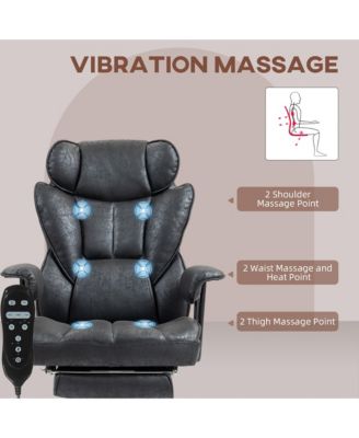 Massage Executive Office Chair with 6 Vibration Points Heated Big and Tall Chair