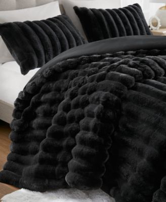 Jasmine Faux Fur Reverse to Velvet 3-Pc. Comforter Set, King