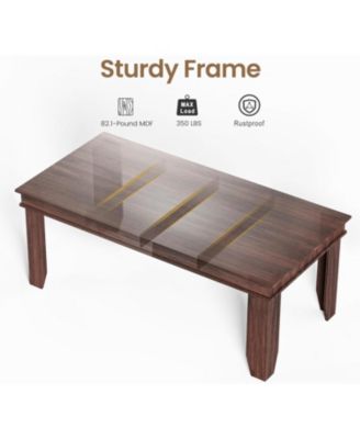 Kitchen Table Farmhouse Dining Table for 6-8 People 71in Long Brown Kitchen Tables