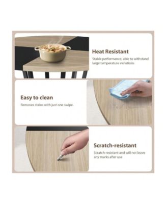 Kitchen Table 42inch Round Farmhouse Dining Table For 4 6 People Rustic Wood Kitchen Table for Dining Room