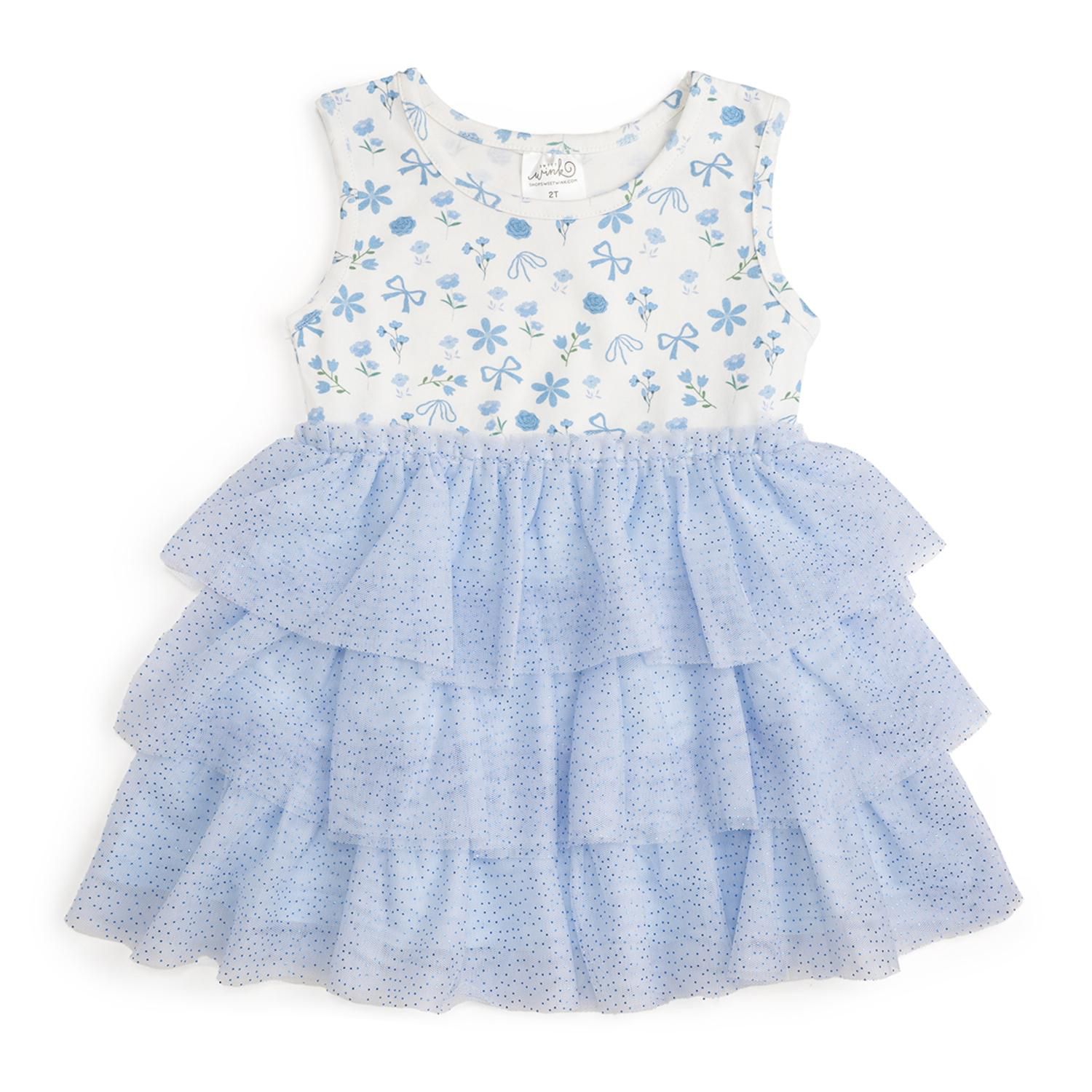 Baby Girls Sky Floral Tank Tutu Dress