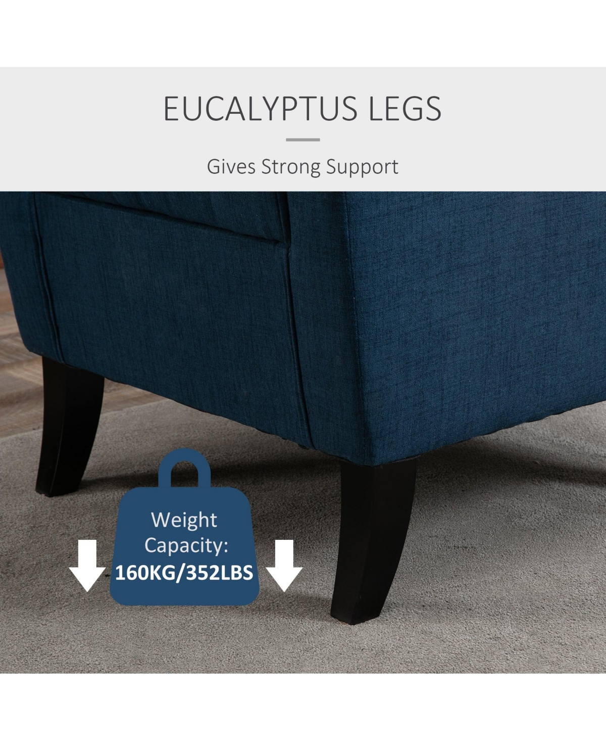 Boyel Living Button-Tufted Accent Chair with High Wingback Rounded Cushioned Armrests