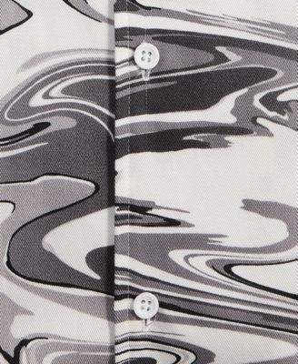 Men's Relaxed-Fit Water Camo Short-Sleeve Shirt