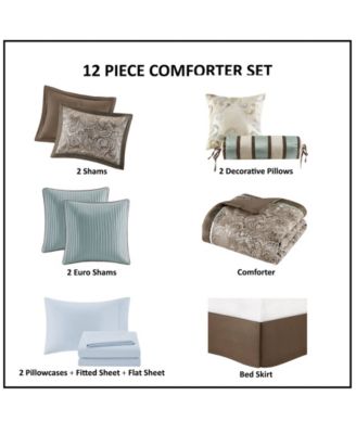Adeline 12-Pc. Comforter Set, California King