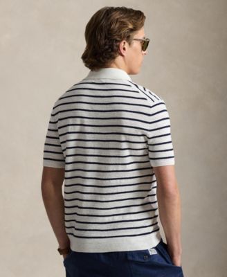 Men's Short-Sleeve Polo Collar Sweater