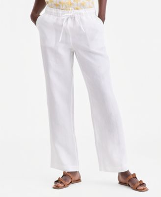 Women's 100% Linen Drawstring Pants