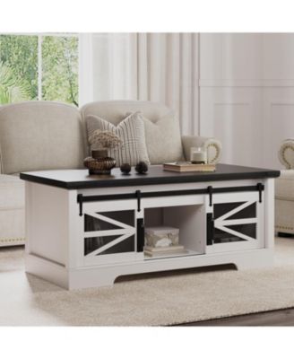 Lift Top Coffee Table, Coffee Table with Storage Shelf/Hidden Compartment, Lift Tabletop Dining Center Table for Home Living Room Office
