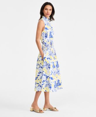 Women's Smocked Pull-On Midi Skirt