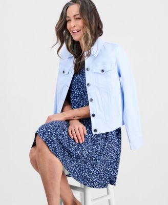 Petite Printed Knit Sleeveless Flip Flop Dress