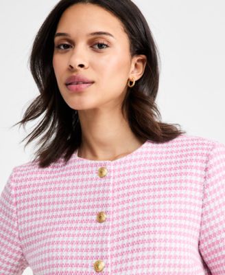 Women's Crewneck Tweed Lady Jacket