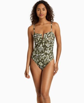 Women's V-Wire Over-The-Shoulder One-Piece Swimsuit