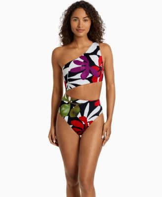 Women's One-Shoulder Cutout One-Piece Swimsuit