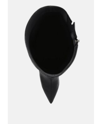 Womens Uptown Pointed Mid Heel Calf Boots