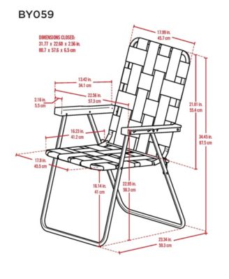 2 x 2 x 3 ft Multi Classic Web Folding Chair