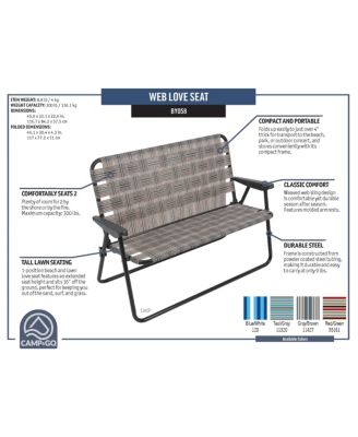Rio Beach 4 x 2 x 3 ft Web Love Seat