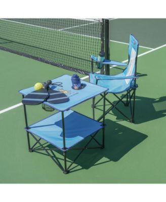 Rio Beach 2 x 2 x 2 ft Blue Square Compact Folding Beach Table