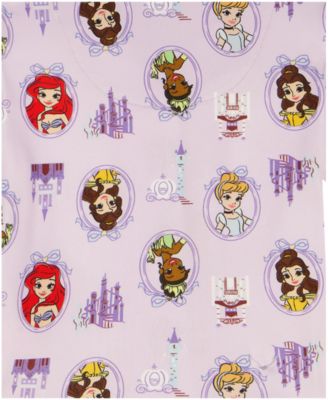 Girls' Toddler 2T-4T Princess Time Printed Top and Shorts, 2-Piece Pajama Set