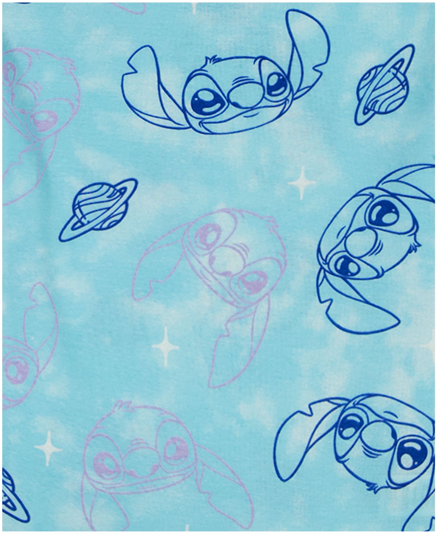 Girls' 4-10 All Over Print Tops, Shorts, and Pants, 4-Piece Pajama Set