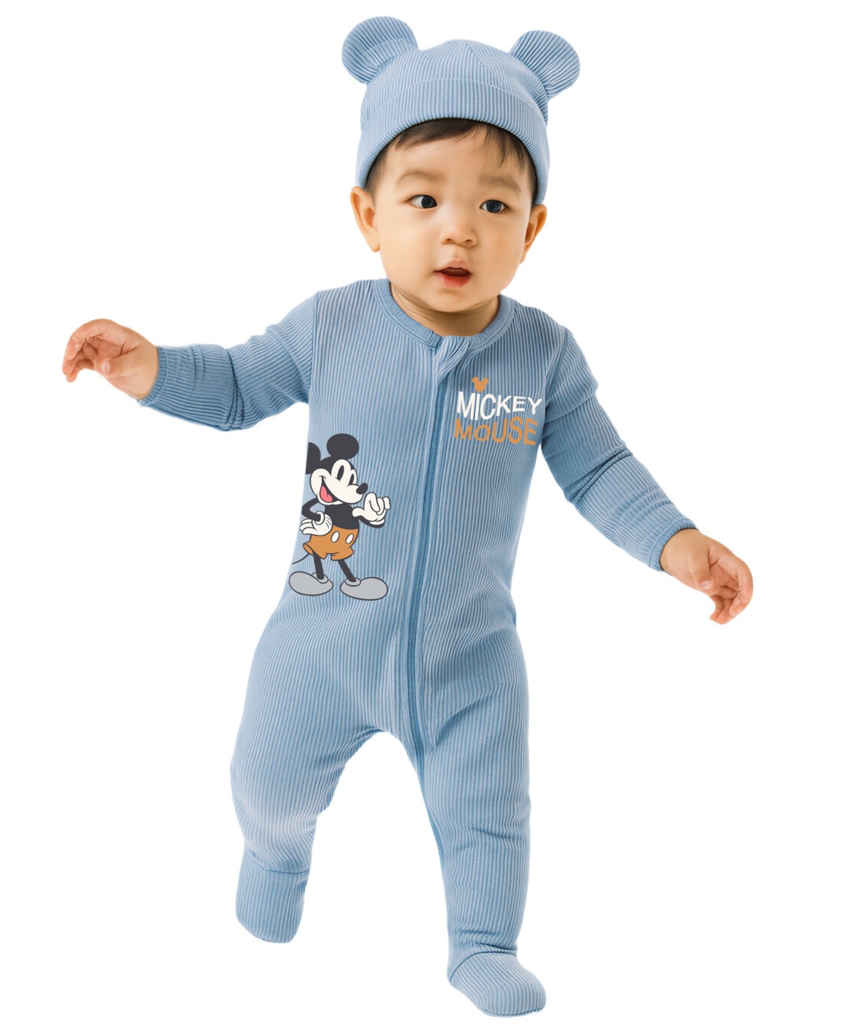 Детские Disney Baby Boys' Mickey Mouse Ribbed Sleep and Play Coverall — фото 1