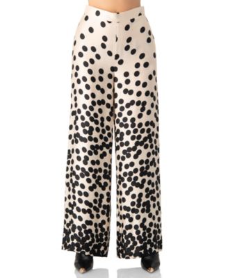 Women's Wide-Leg Polka Dot Palazzo Trousers