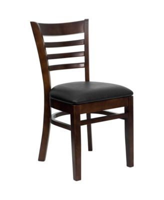 2 Pack Ladder Back Wooden Restaurant Chair