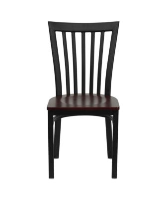 2 Pack School House Back Metal Restaurant Chair
