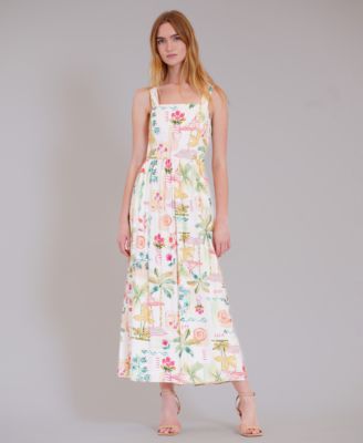 Women's Sleeveless Sweetheart Midi Dress