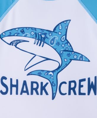 Boys' 2T-5 Crewneck Rash Guard and Printed Shorts, 2-Piece Set