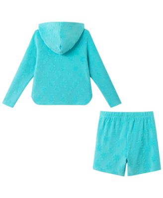 Boys' 2T-5 Hooded Swim Cover-Up & Pull-On Shorts, 2-Piece Set