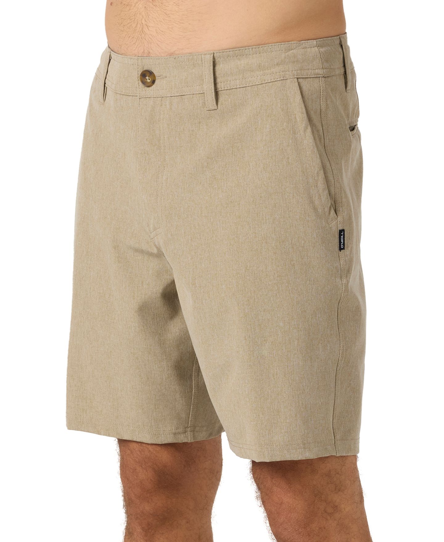 Мужские шорты O'Neill Reserve Heather 21 Shorts, цвет: Меланжевый хаки — фото 2