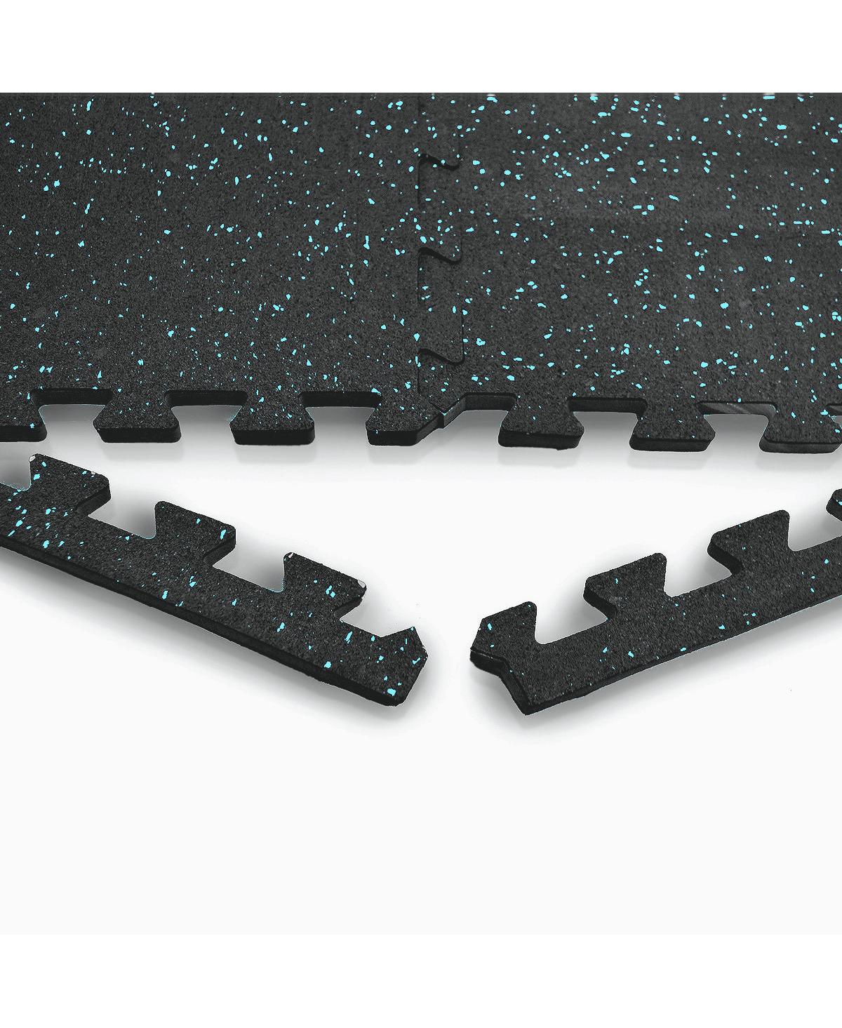 Sorbus 6 Interlocking Gym Floor Mat - 1/2" Thick Rubber Top High-Density Eva Foam (24 Sq Ft) - for Yoga, Heavy Exercise Equipment