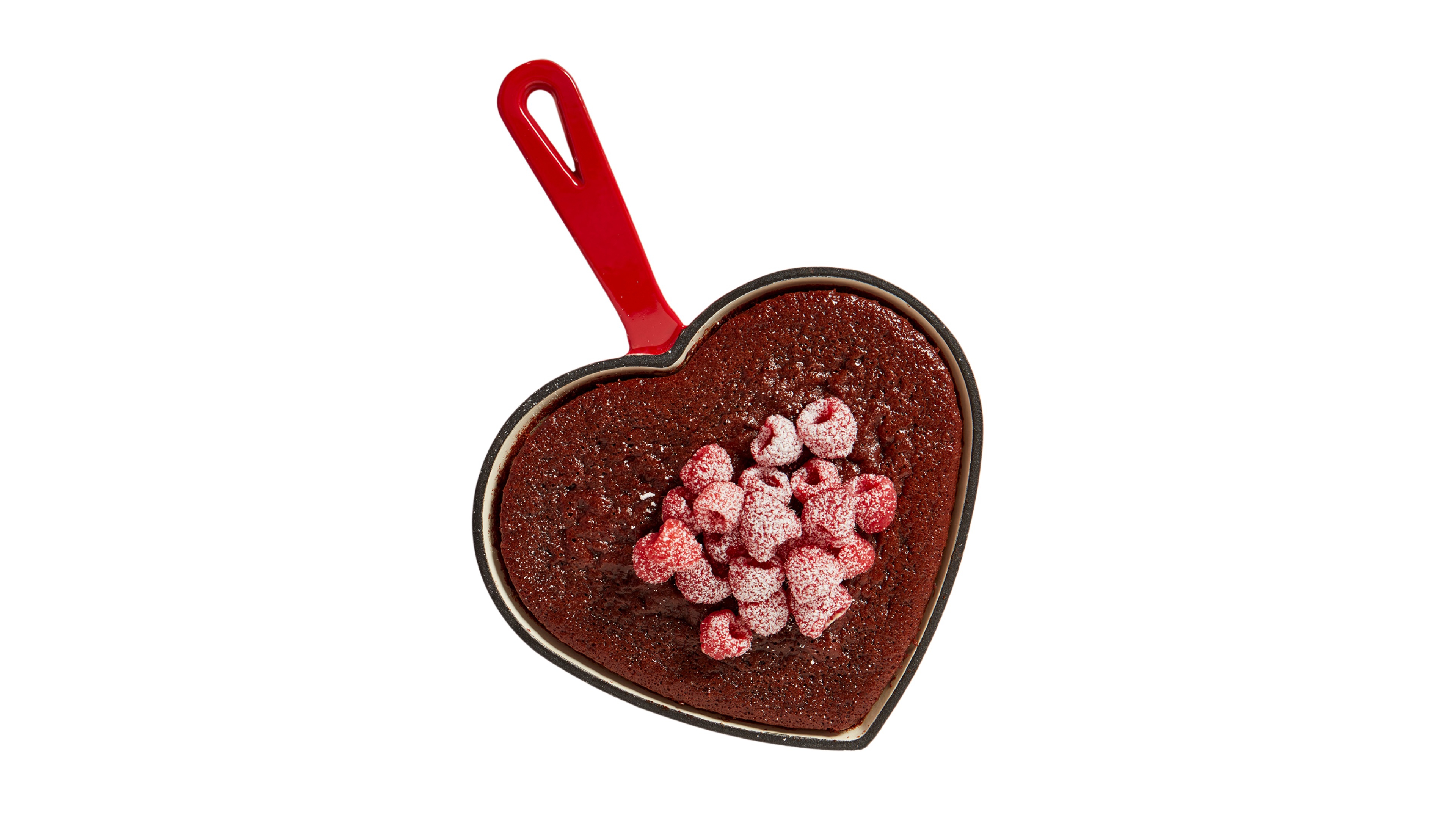 Smith and Clark Ironworks Enameled Cast Iron 9" Heart-Shaped Skillet
