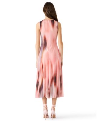 Juniors' Crew Neck Marene Mesh Dress