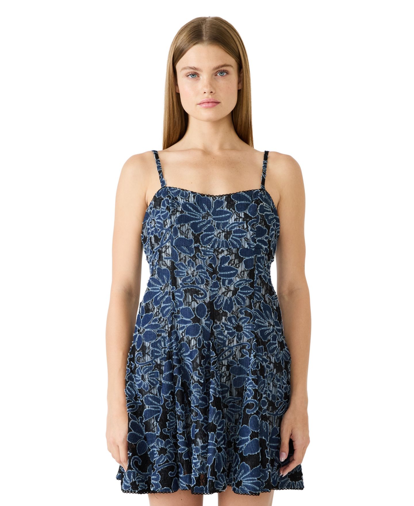 Женское платье Steve Madden Sweetheart Neck Ender, цвет: Джинсовый — фото 2