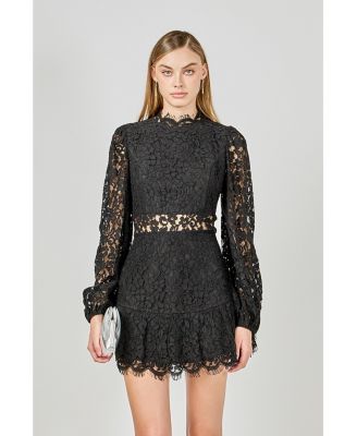 Women's Laced Cutout Mini Dress