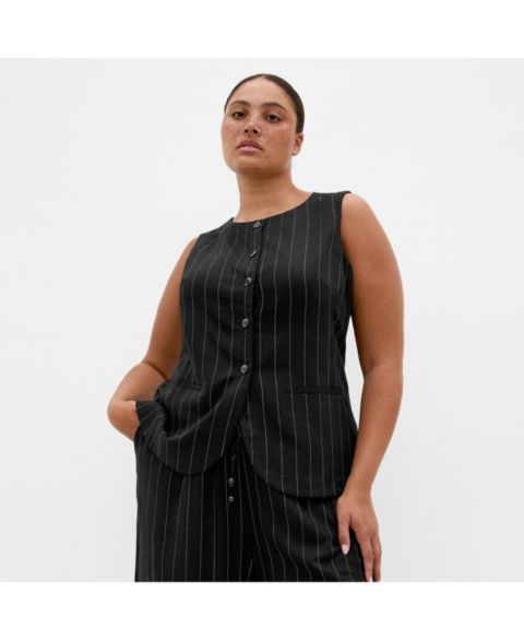 Женские жилеты CITY CHIC Women's Plus Size Kelly Stripe Vest