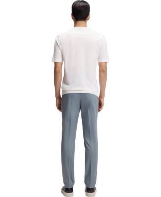 Men's Cotton-Silk Cable-Knit Front Panel T-Shirt