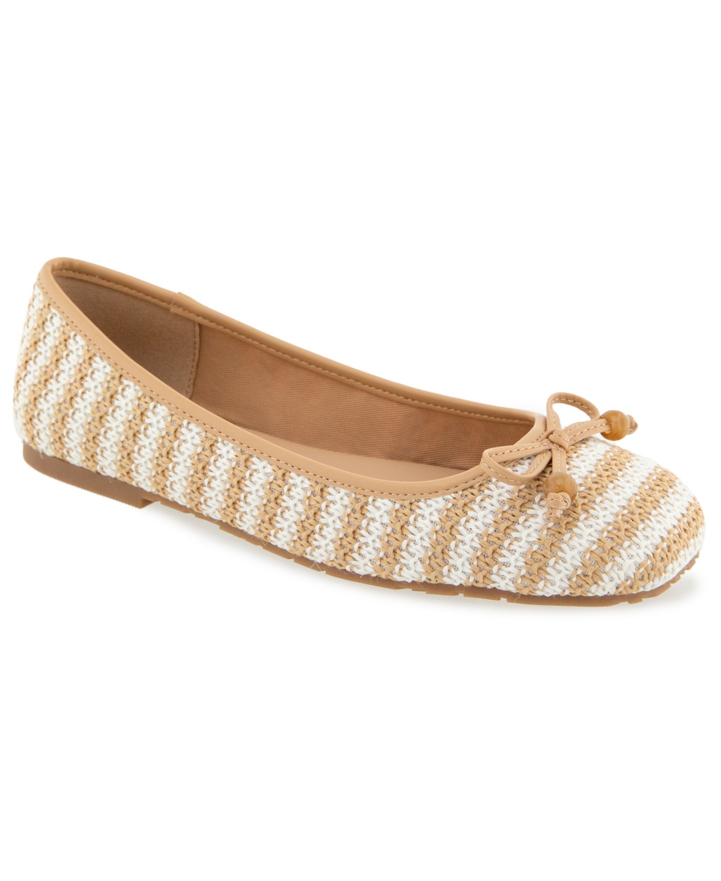 Женские балетки Kenneth Cole Reaction Elstree Ballet Flats, цвет: Натуральный полосатый — фото 1