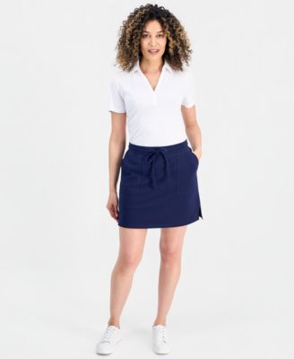 Style Co Petite Drawstring-Waist Knit Skort Macys Exclusive - Industrial Blue 30$