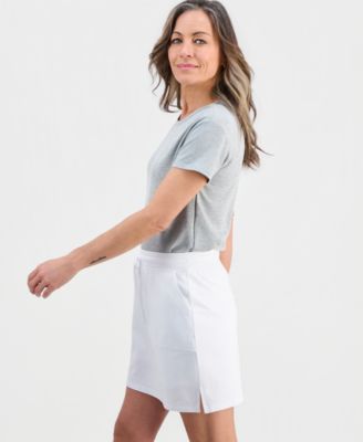 Petite Drawstring-Waist Knit Skort