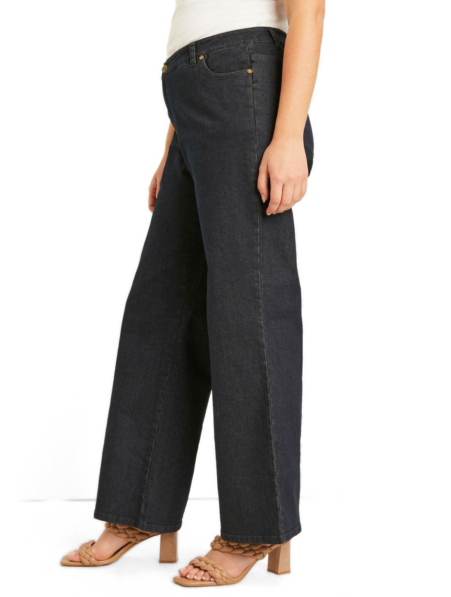 Women's June and Vie Curvie Fit Wide-Leg Jeans