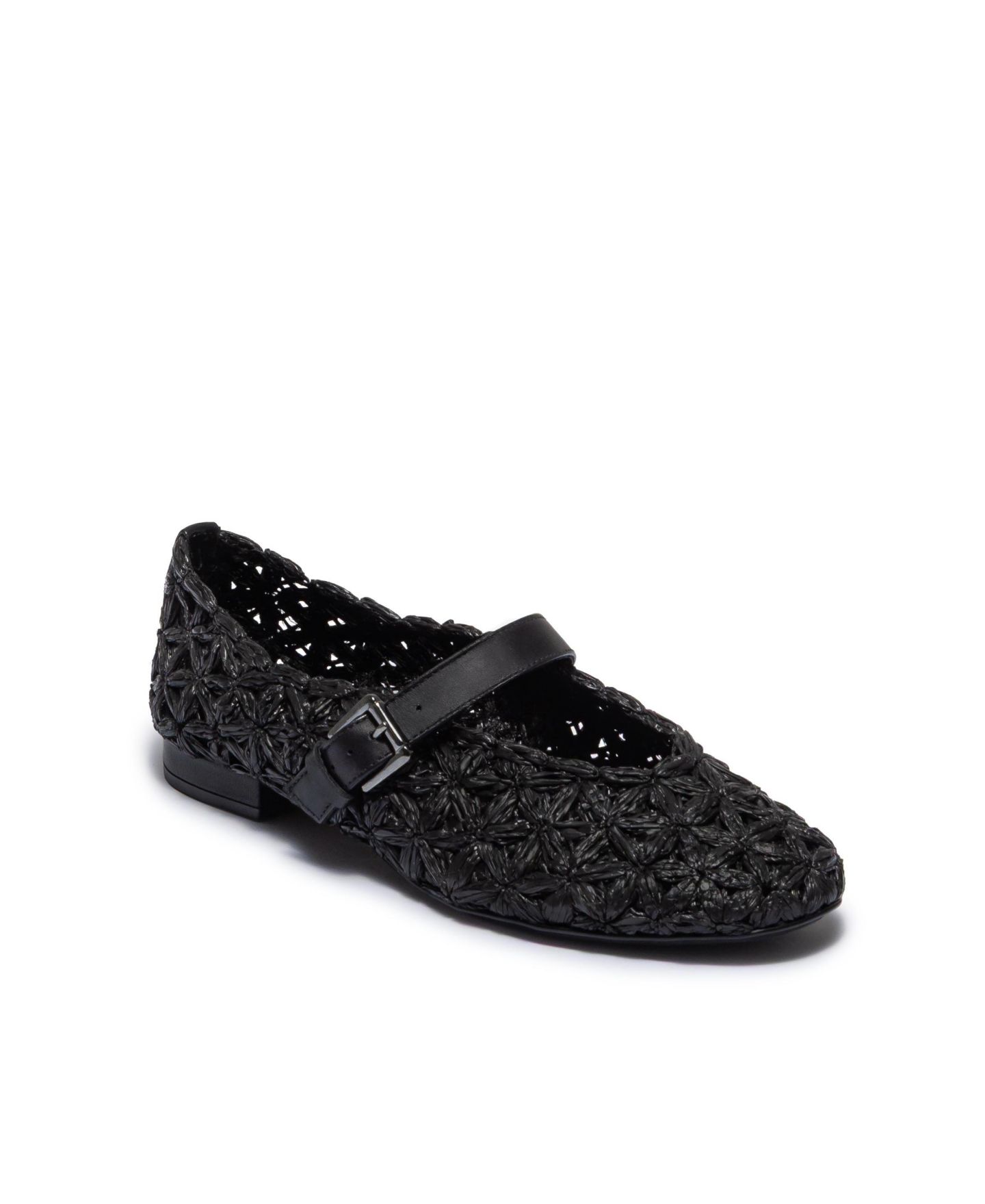 Женские балетки Bernardo Footwear Borden из рафии, цвет: Чёрный — фото 1