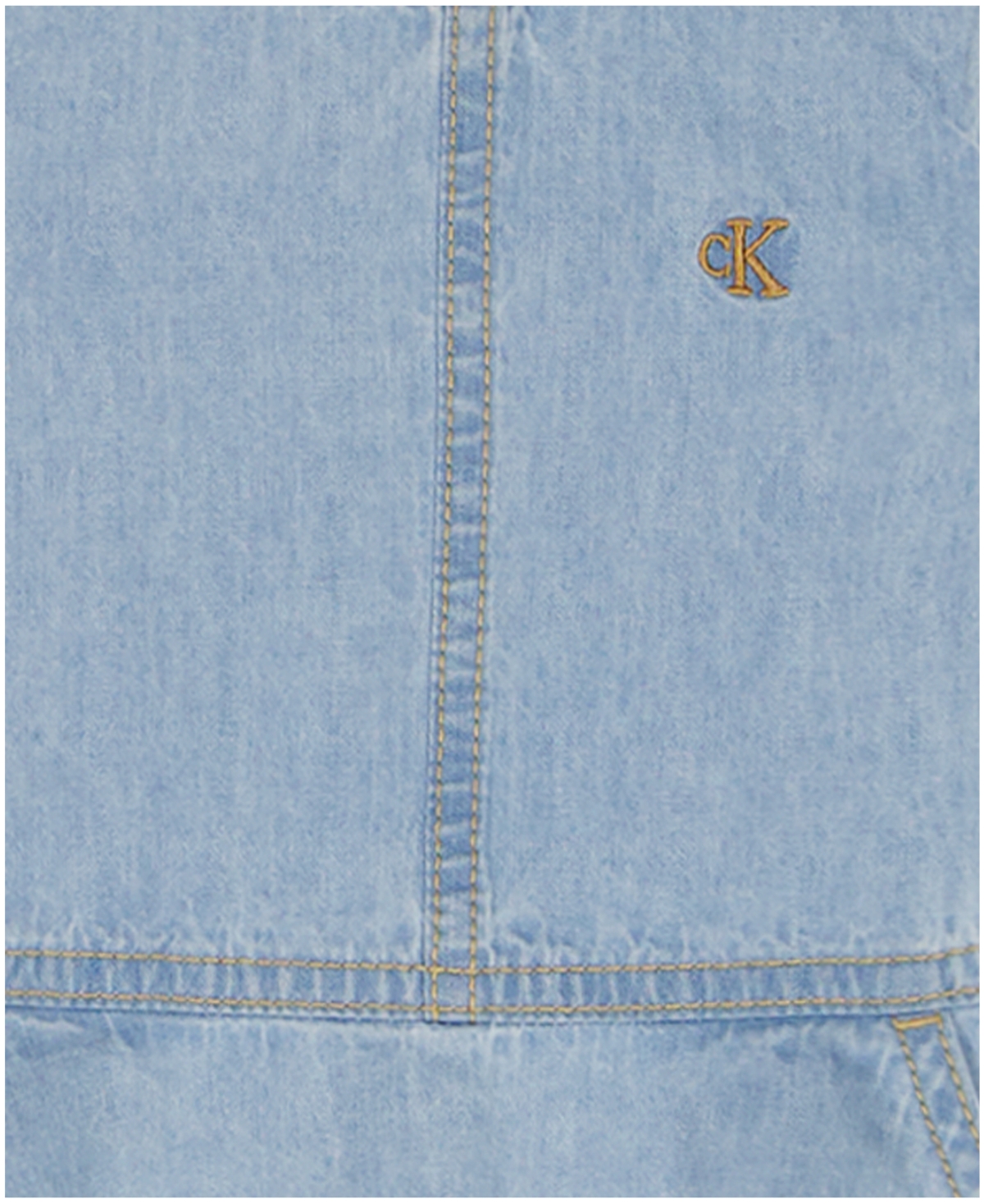 Calvin Klein Girls' Toddler 2T-4T Sleeveless Denim Dress