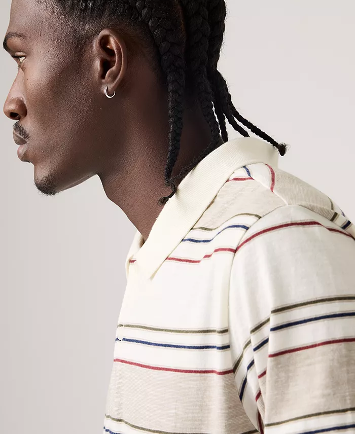 Men's Merritt Striped Collared Polo Shirt - thumbnail 3