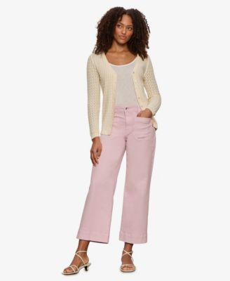 Women's The Marine Mid Rise Cropped Wide-Leg Jeans 