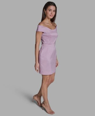 Women's Taffeta Off-The-Shoulder Mini Dress