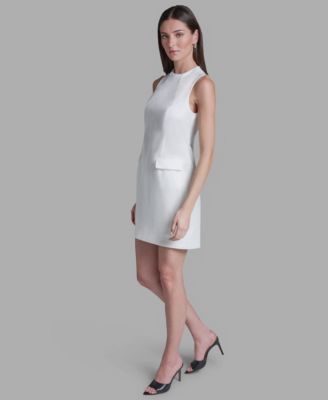 Women's Taffeta Mock Neck Dress