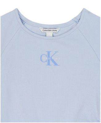 Girls' 7-16 CK Side Ruched Round Neck T-Shirt