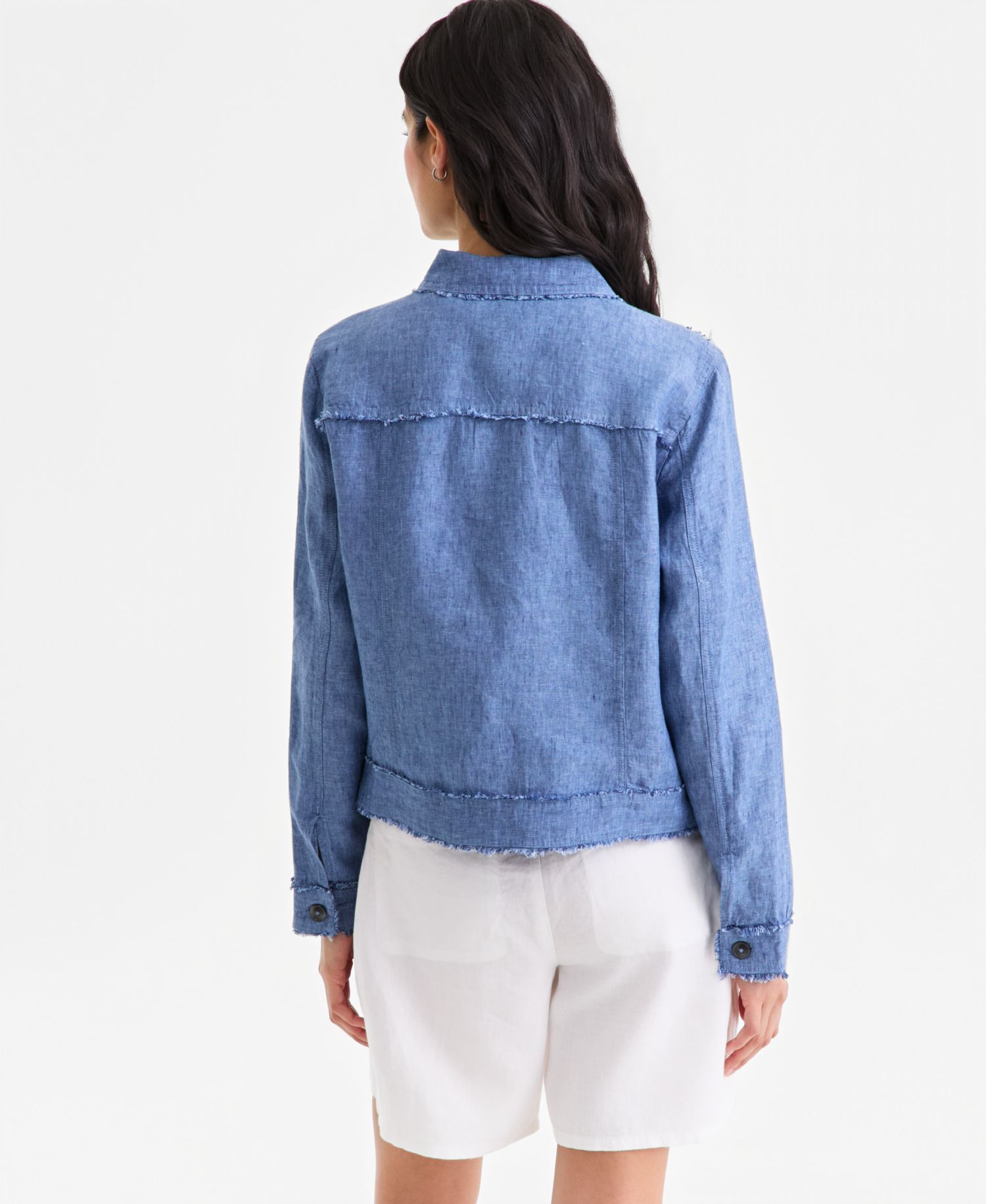 Plus Size 100% Linen Jacket